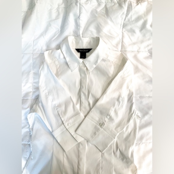 WHBM Half Sleeve White Blouse Size 6 - Picture 8 of 9